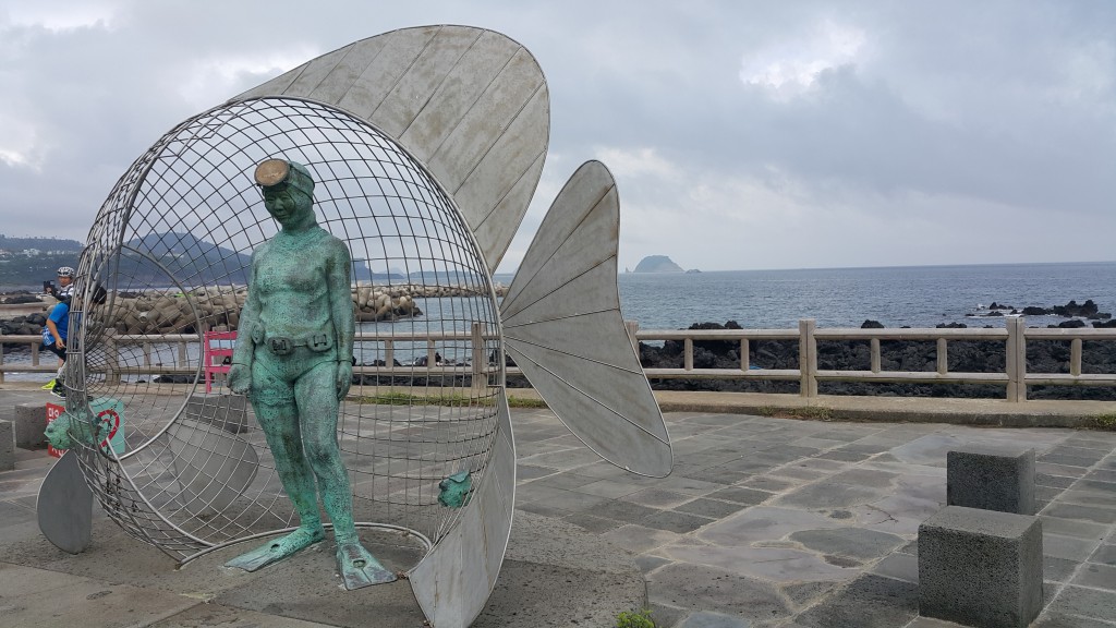 済州島西帰浦市の法還浦口の風景